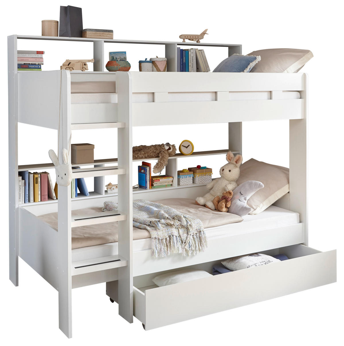 Etagenbett Jusa weiß Liegefläche B/L: ca. 90x200 cm Jusa - weiß (210,00/189,10/129,00cm)