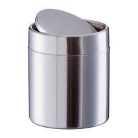 Zeller Tischabfalleimer silber B/H/L: ca. 11,5x14x11,5 cm Tischabfalleimer - silber (11,50/11,50/14,00cm) - Zeller