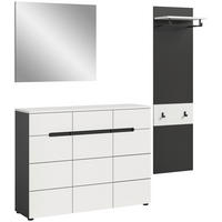 Garderobe Canu basaltgrau Nachbildung weiß B/H/T: ca. 180x190x37 cm Canu - weiß/basaltgrau (180,00/190,00/37,00cm) - xonox.home