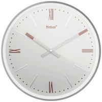 Mebus Wanduhr grau D: ca. 25 cm Wanduhr_Funk - rosa/grau (25,00cm) - Mebus