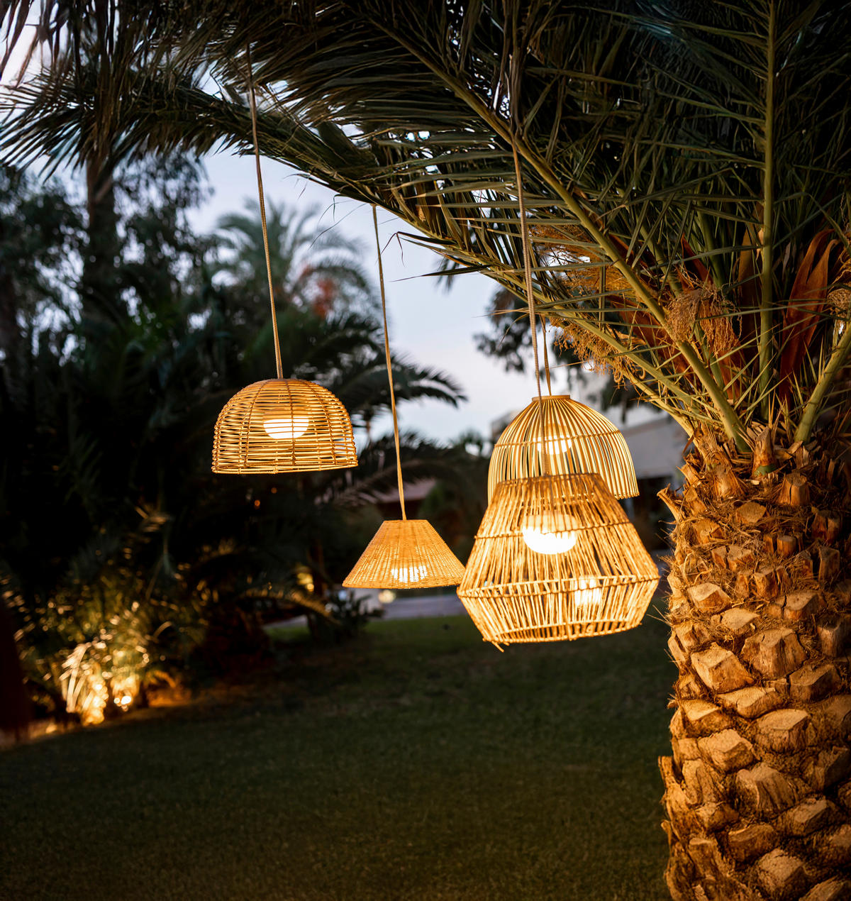 NewGarden LED-Pendelleuchte natur B/H/L: ca. 40x30,5x40 cm 1.0 Brennstellen SISINE 30 - natur (40,00/40,00/30,50cm) - NewGarden