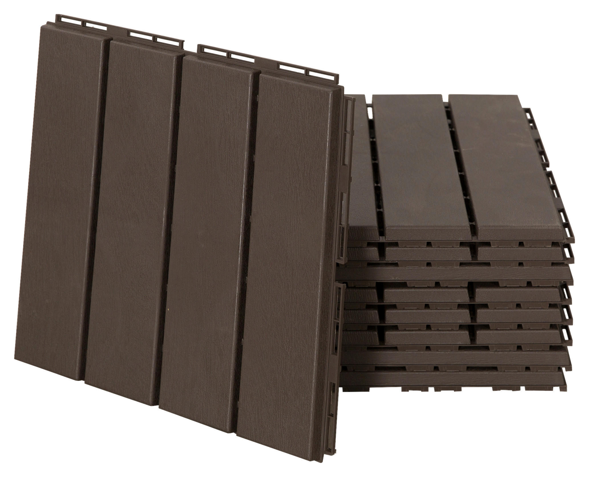 Outsunny Terrassenfliese braun B/L: ca. 30x30 cm Terrassenfliese - braun (30,00/30,00/2,00cm) - Outsunny