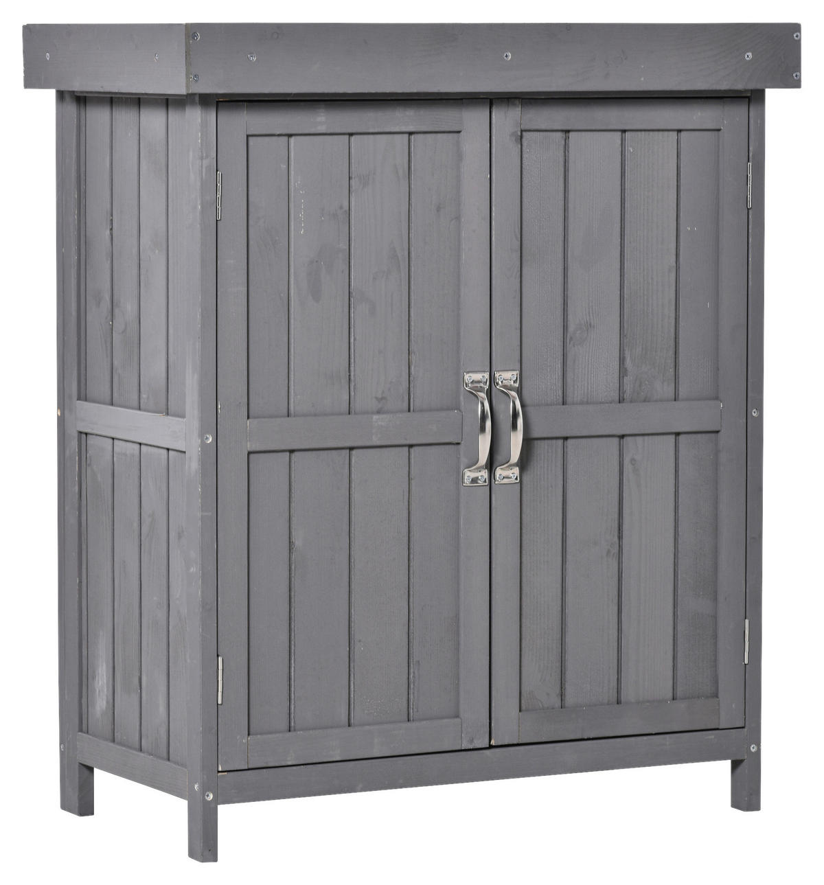 Outsunny Gartenschrank Gartenschrank - grau (74,00/43,00/88,00cm) - Outsunny
