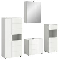 Badezimmer-Set VIRA weiß weiß Hochglanz B/H/T: ca. 188x190x34 cm VIRA - weiß (188,00/190,00/34,00cm) - xonox.home