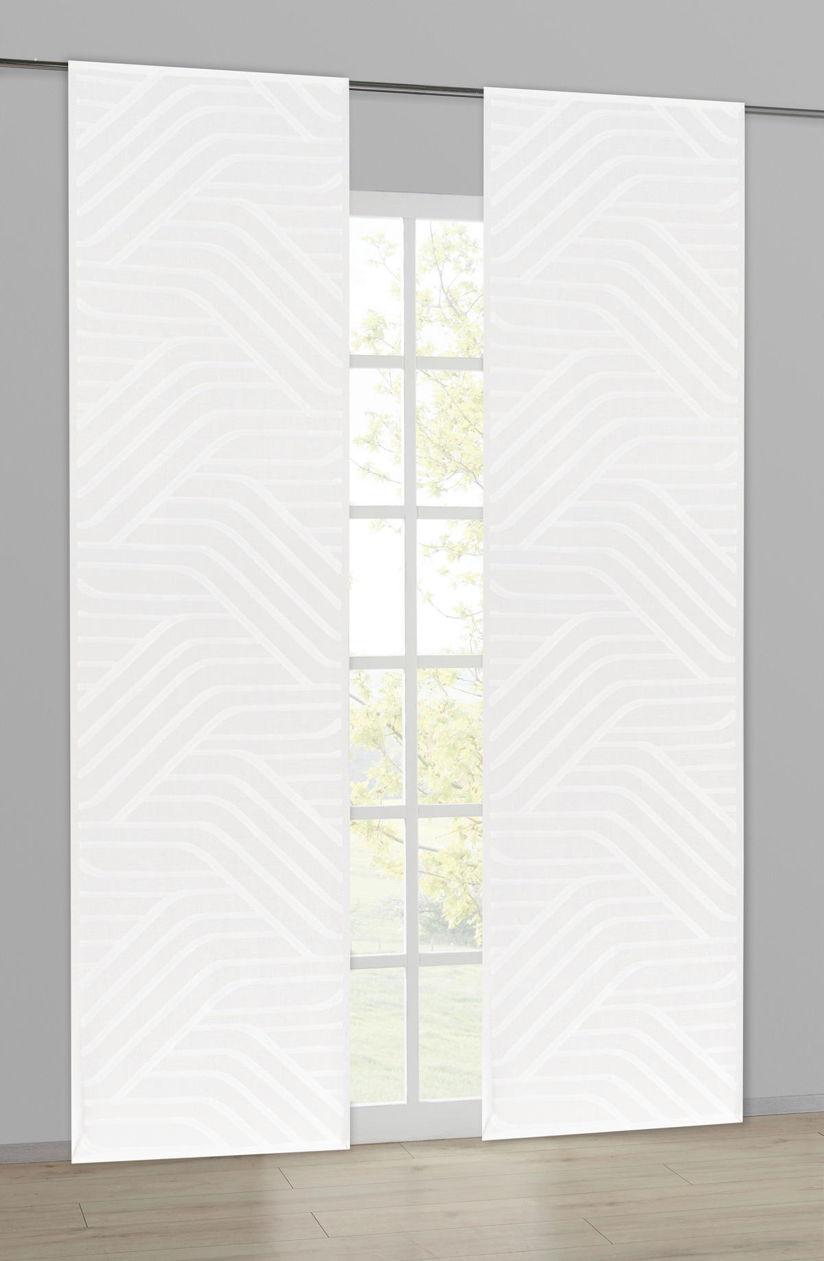 Schiebevorhang Paula weiß B/L: ca. 60x245 cm Paula - weiß (60,00/245,00cm)
