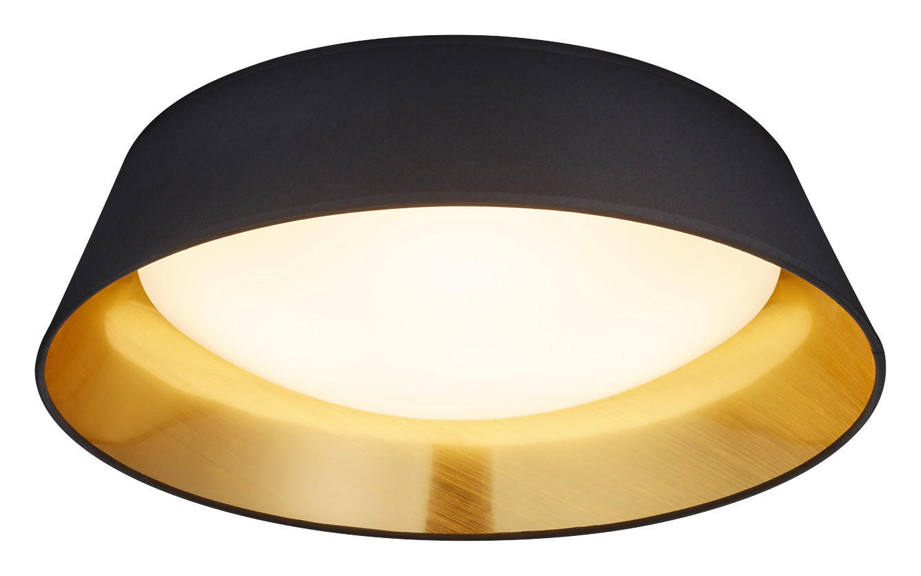 Reality LED-Deckenleuchte R62871879 schwarz weiß gold Stoff Kunststoff H/D: ca. 12x45 cm LED-Deckenleuchte_Ponts - gold/weiß (45,00/12,00cm) - Reality