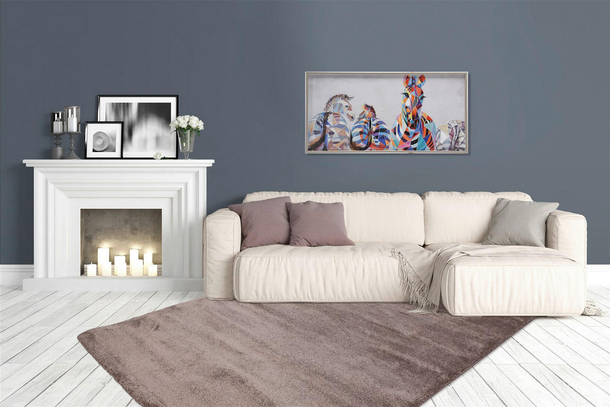 Kayoom Kurzflorteppich Saint Lucia - Castries hellbraun B/L: ca. 80x150 cm Saint Lucia - Castries - hellbraun (80,00/150,00cm) - Kayoom