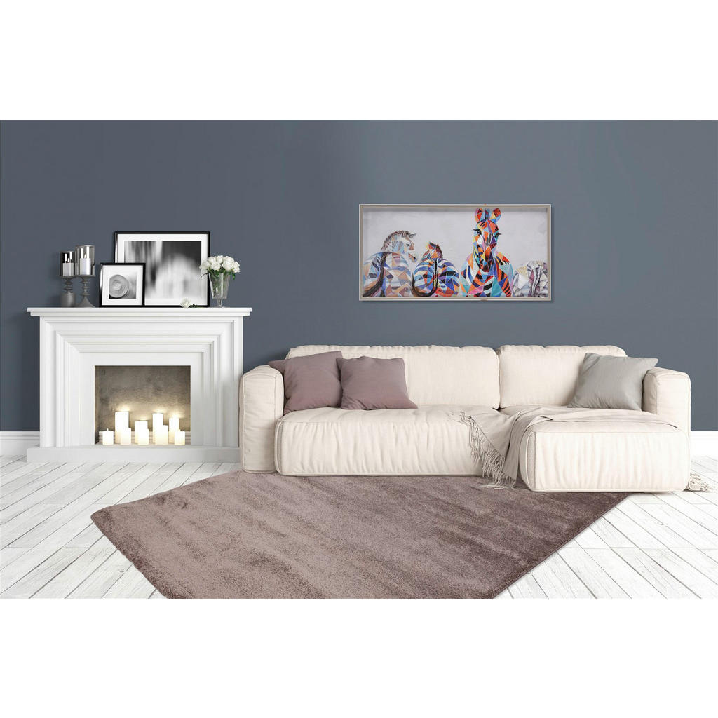 Thumbnail - Kayoom Kurzflorteppich Saint Lucia - Castries hellbraun B/L: ca. 80x150 cm