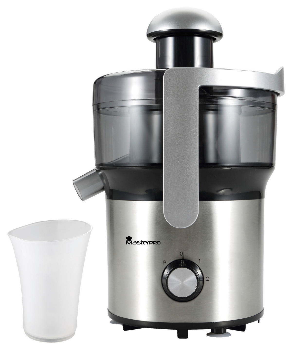 MASTERPRO Entsafter silber Edelstahl Kunststoff B/H/T: ca. 22x34,2x22,4 cm ca. 0,3 l Foodies BGMP-9001 - schwarz/silber (22,00/34,20/22,40cm) - MASTERPRO