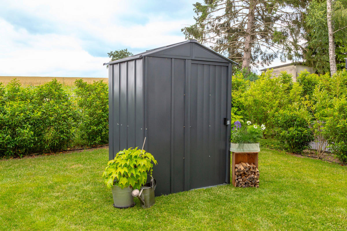 Spacemaker Gartenhaus grau B/H/L: ca. 151x198x122 cm Gartenhaus - grau (122,00/151,00/198,00cm) - Spacemaker