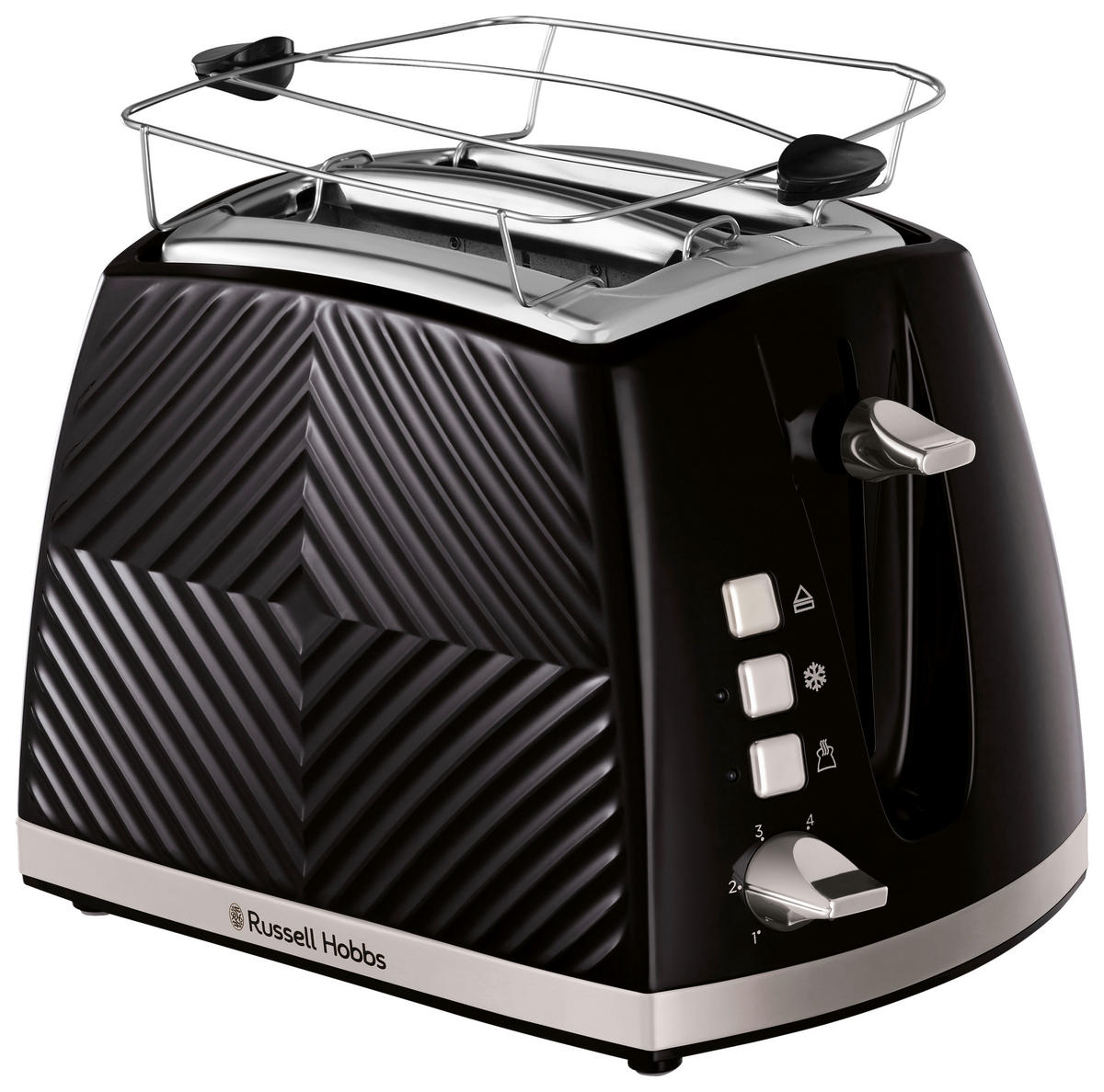 Russell Hobbs Toastautomat 26390-56 schwarz Edelstahl Edelstahl B/H/T: ca. 37x22x18 cm Groove - schwarz/Edelstahl (37,00/22,00/18,00cm) - Russell Hobbs