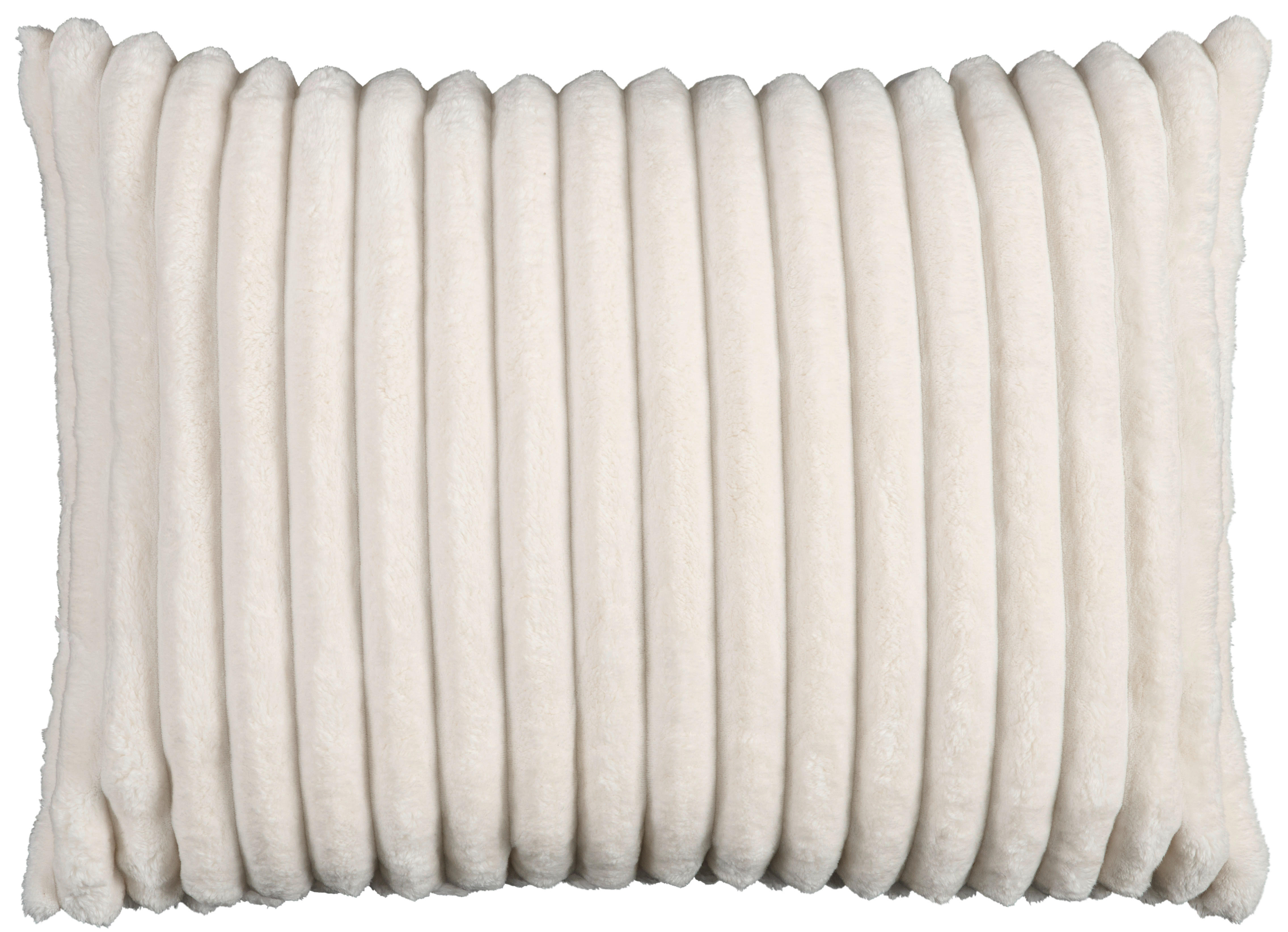 Dekokissen Luxus Flanell Luxus - offwhite (70,00/50,00cm) - POCOline