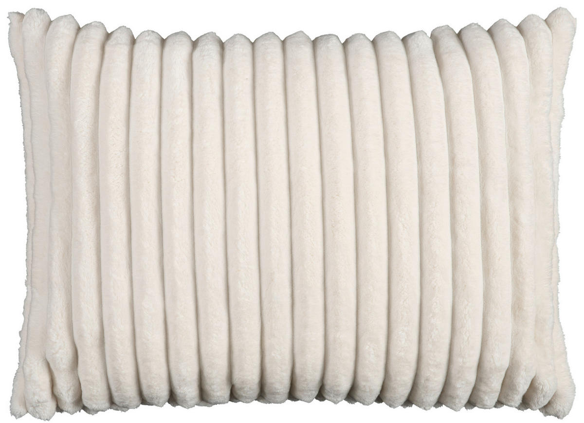 Dekokissen Luxus Flanell Luxus - offwhite (70,00/50,00cm) - POCOline