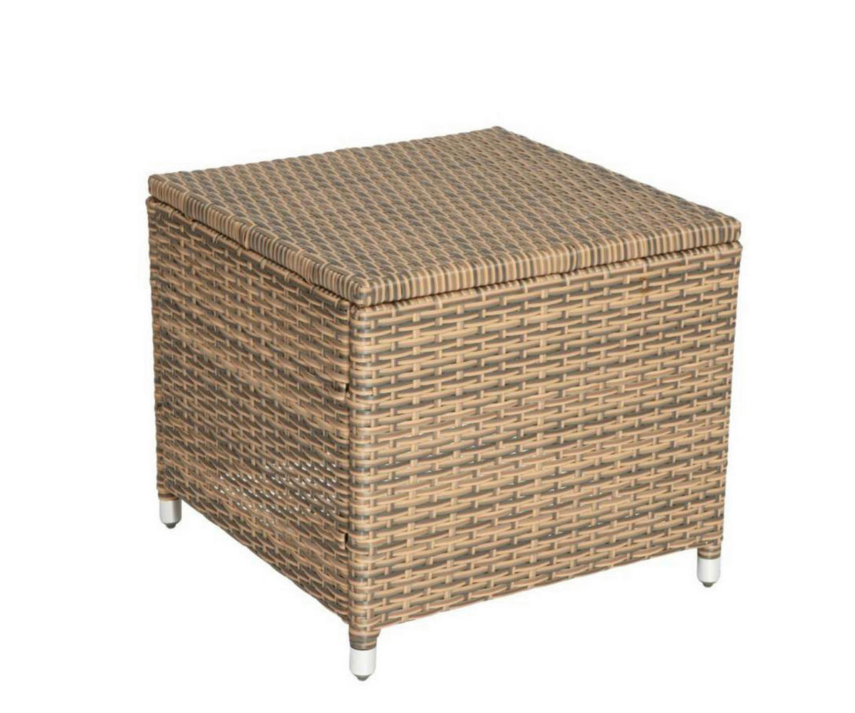Grasekamp Sitzkissen für Hocker Lanzarote sand Polyester-Mischgewebe B/H/L: ca. 49x4x49 cm Lanzarote - sand (49,00/49,00/4,00cm) - Grasekamp