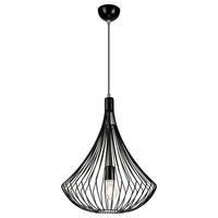 Lamkur Pendelleuchte BALERINA 29627 schwarz Stahl H/L: ca. 90x38 cm E27 1 Brennstellen Balerina - schwarz (38,00cm) - Lamkur