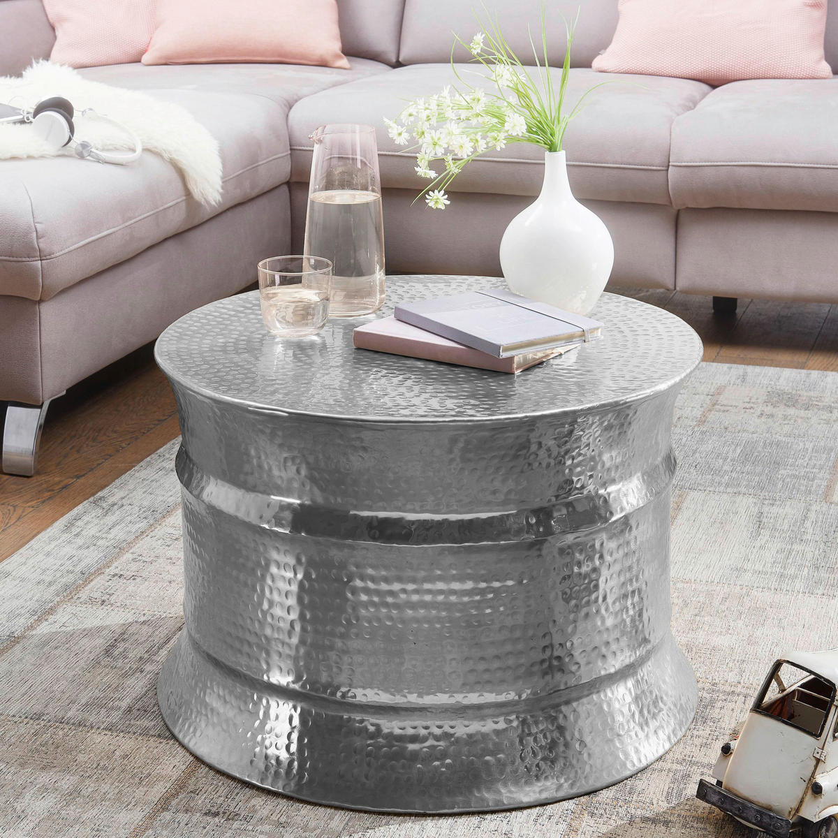 Couchtisch silber B/H/T: ca. 0x41x0 cm Couchtisch - silber (0,00/41,00/0,00cm) - Wohnling