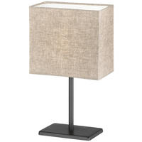 easy! by FHL Tischleuchte 850228 Kate schwarz sand Metall Textil B/H/T: ca. 10x30x17 cm E14 1 Brennstellen Kate - sand/schwarz (10,00/30,00/17,00cm) - easy! by FHL