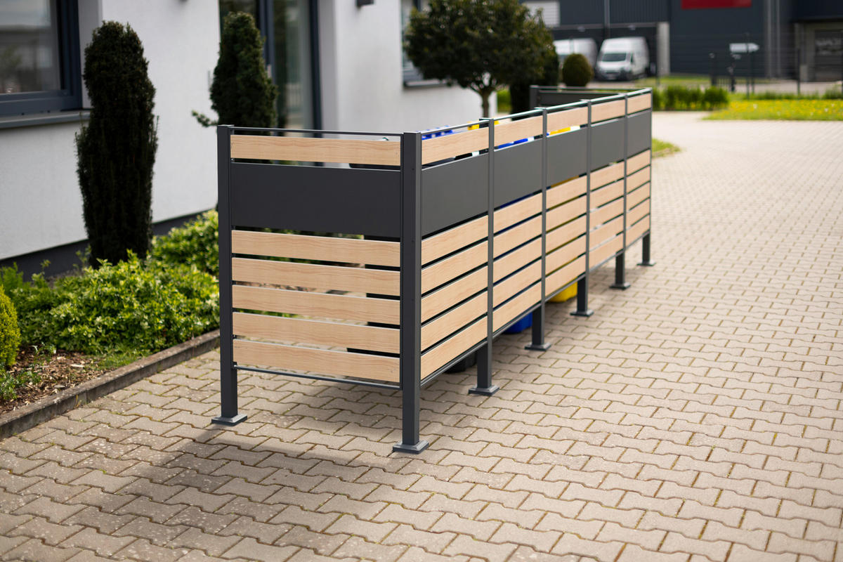 Westmann MülltonnenverkleidungBox Planum Box Planum - hellbraun/anthrazit (90,00/410,00/120,00cm) - Westmann