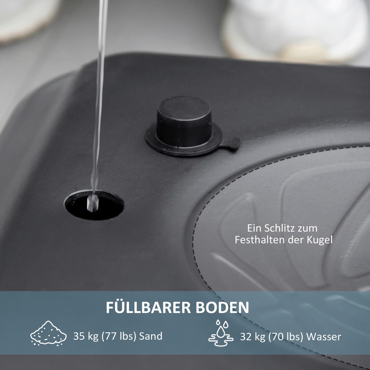 SPORTNOW Basketballkorb schwarz B/H/L: ca. 55x74x250 cm Basketballständer - schwarz (250,00/55,00/74,00cm) - SPORTNOW