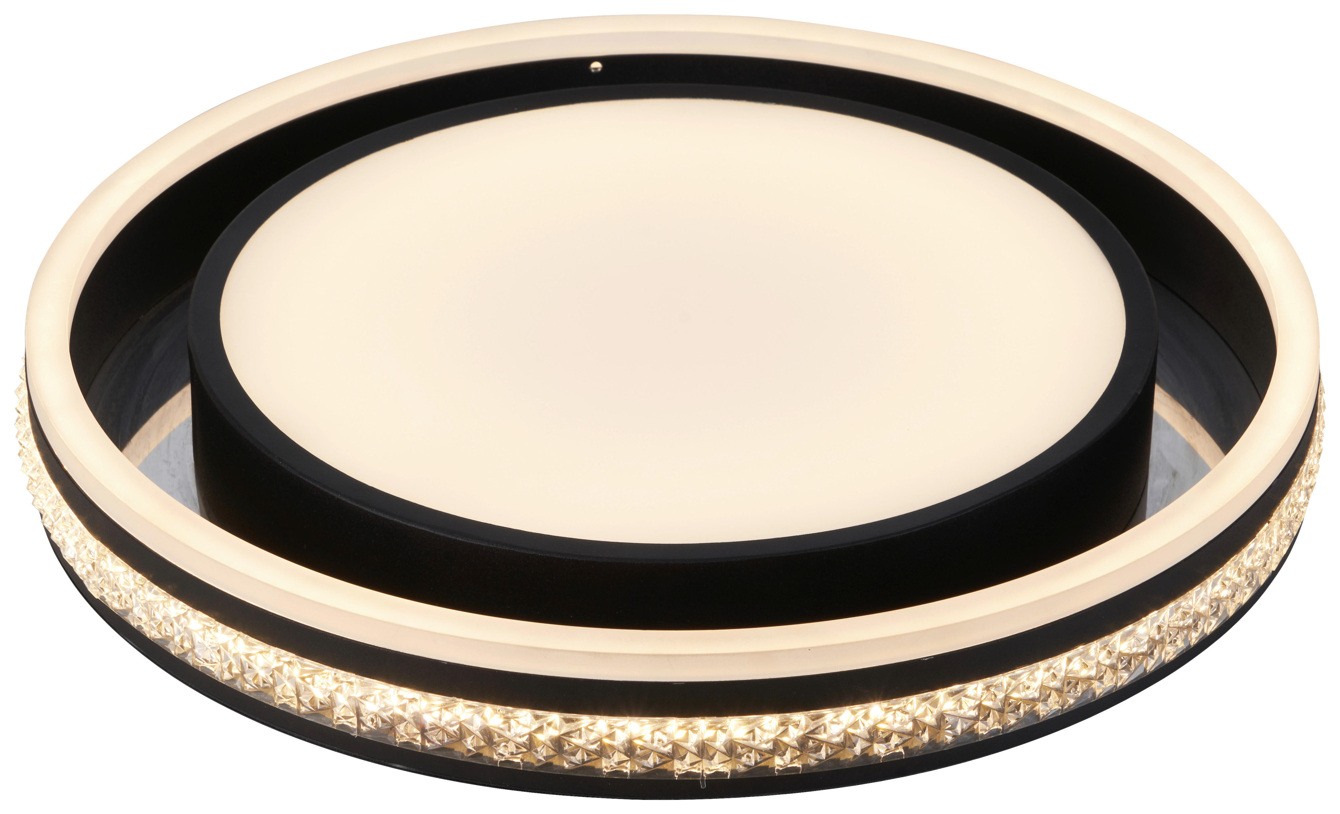 Deckenleuchte schwarz Metall B/H/L: ca. 11x42x42 cm LED-Deckenleuchte_Hawaii - schwarz (42,00/11,00/42,00cm)