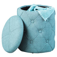 Inter Link Hocker Yapak grau MDF B/H/T: ca. 34x40x34 cm Yapak - grau (34,00/40,00/34,00cm) - Inter Link