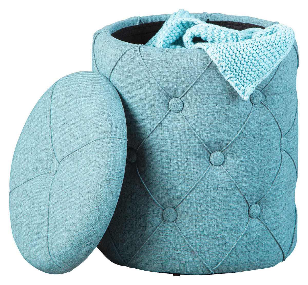 Inter Link Hocker Yapak grau MDF B/H/T: ca. 34x40x34 cm Yapak - grau (34,00/40,00/34,00cm) - Inter Link