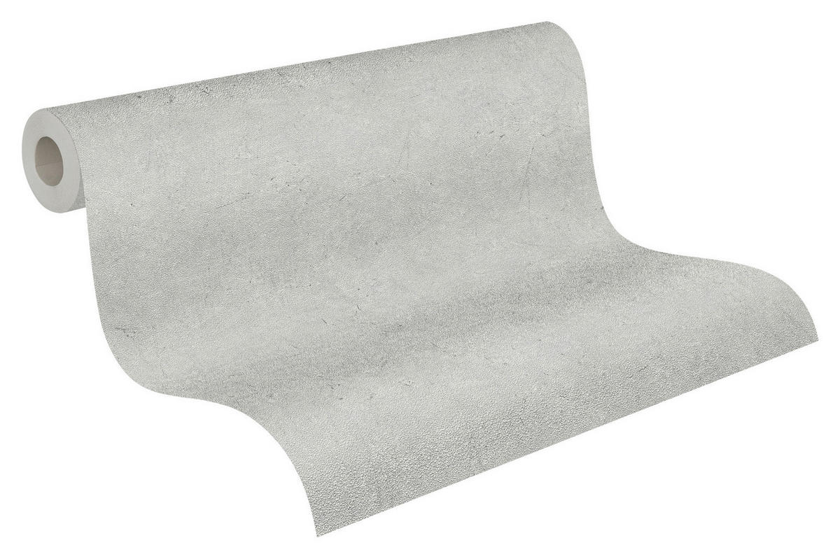 A.S.Creation Vliestapete Authentic Walls 2 Uni grau B/L: ca. 53x1005 cm Authentic Walls 2 - grau (53,00/1005,00cm) - A.S.Creation