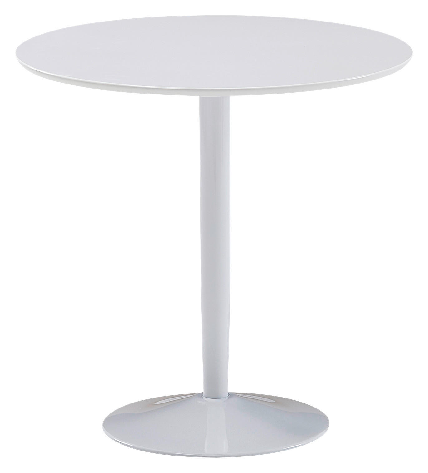 Esstisch weiß lackiert weiß lackiert lackiert B/H/T: ca. 75x74x75 cm Esszimmertisch - weiß (75,00/74,00/75,00cm) - Wohnling