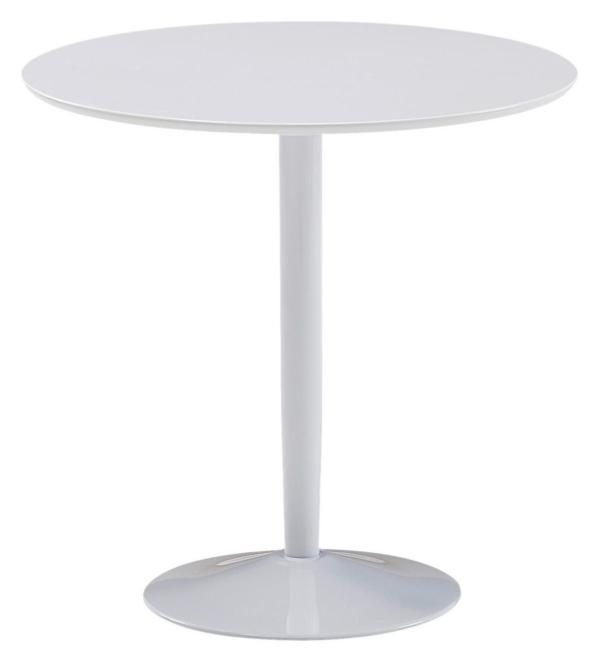 Esstisch weiß lackiert weiß lackiert lackiert B/H/T: ca. 75x74x75 cm Esszimmertisch - weiß (75,00/74,00/75,00cm) - Wohnling