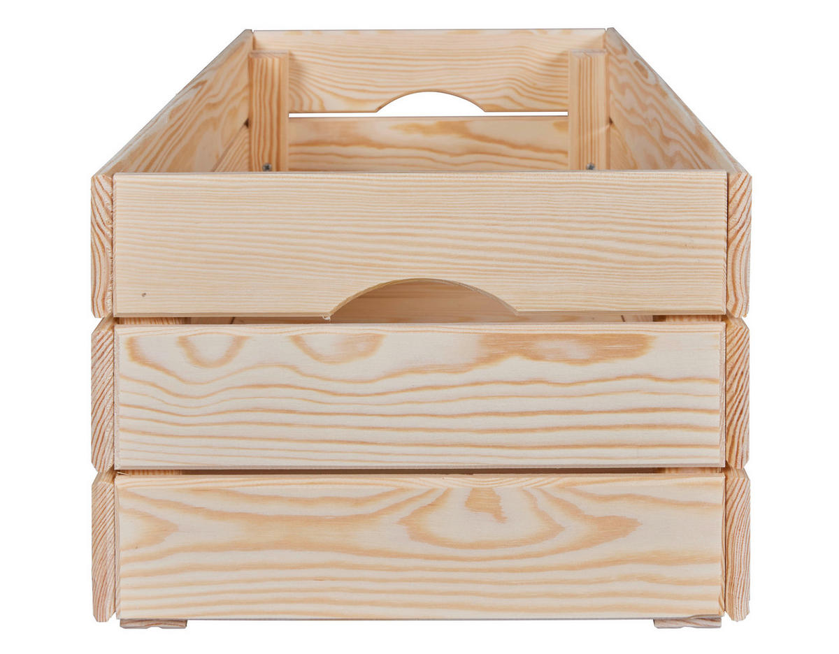 Holzkiste Valloni L natur natur Holz B/H/L: ca. 31,5x23x65 cm Valloni L - natur (65,00/31,50/23,00cm) - Inter Link