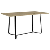 Tisch TALEA Eiche Nachbildung schwarz pulverbeschichtet B/H/T: ca. 140x76x90 cm TALEA - Eiche/schwarz (140,00/76,00/90,00cm) - byLIVING