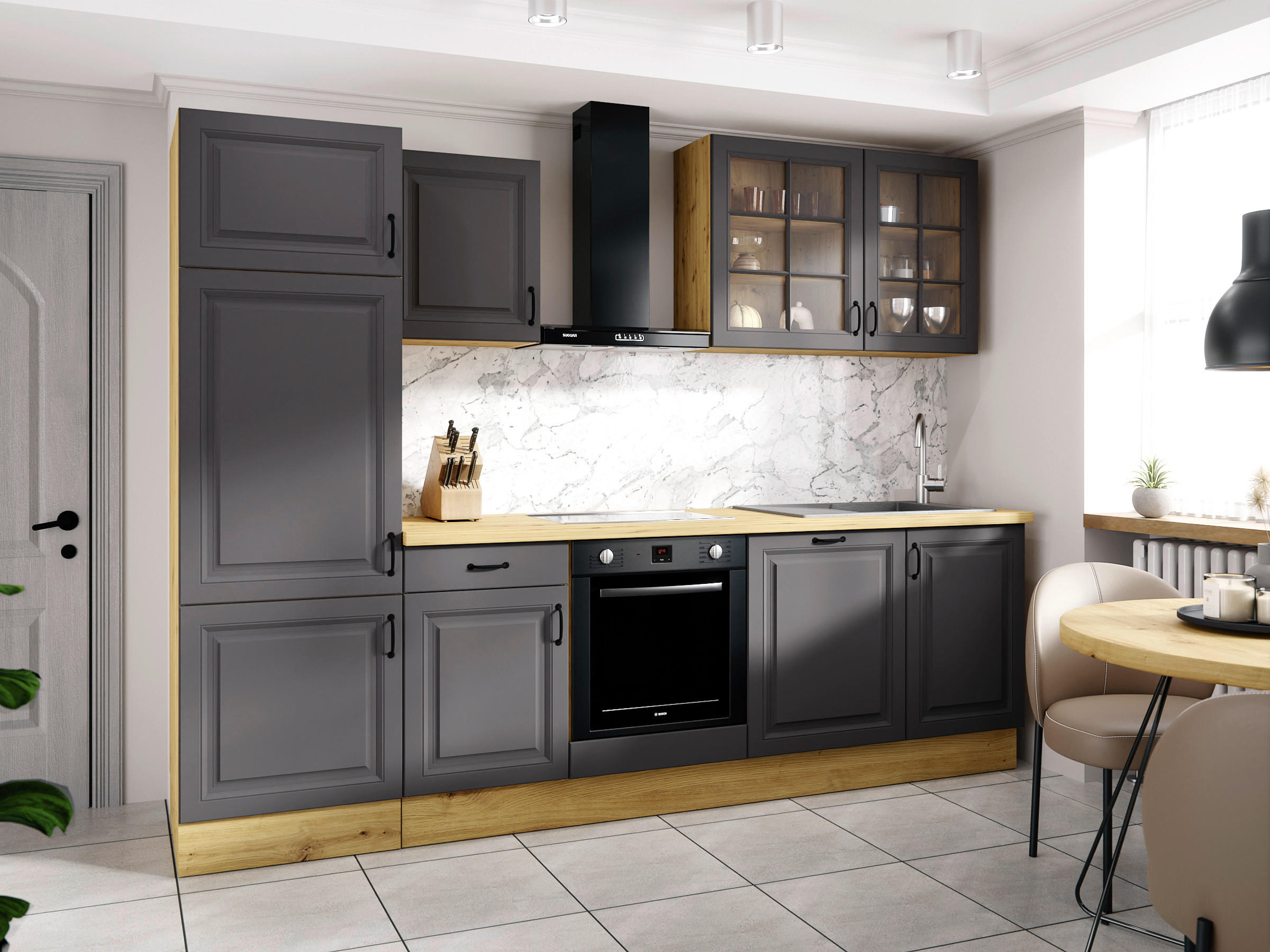 Stolarz-Lempert Küchenblock Stina Graphit B/T: ca. 280x60 cm ▷ online bei  POCO kaufen