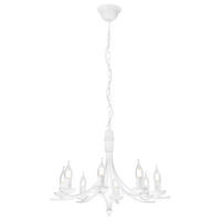 Lamkur Pendelleuchte LUCY 44187 weiß Stahl H/L: ca. 100x58 cm E14 8 Brennstellen Lucy - weiß (58,00cm) - Lamkur