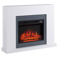 HOMCOM Elektro-Kamin weiß Stahl MDF Kunststoff B/H/T: ca. 113x87,5x16,6 cm ca. 2000 W Elektrokamin 820-227V90 - weiß (113,00/87,50/16,60cm) - HOMCOM