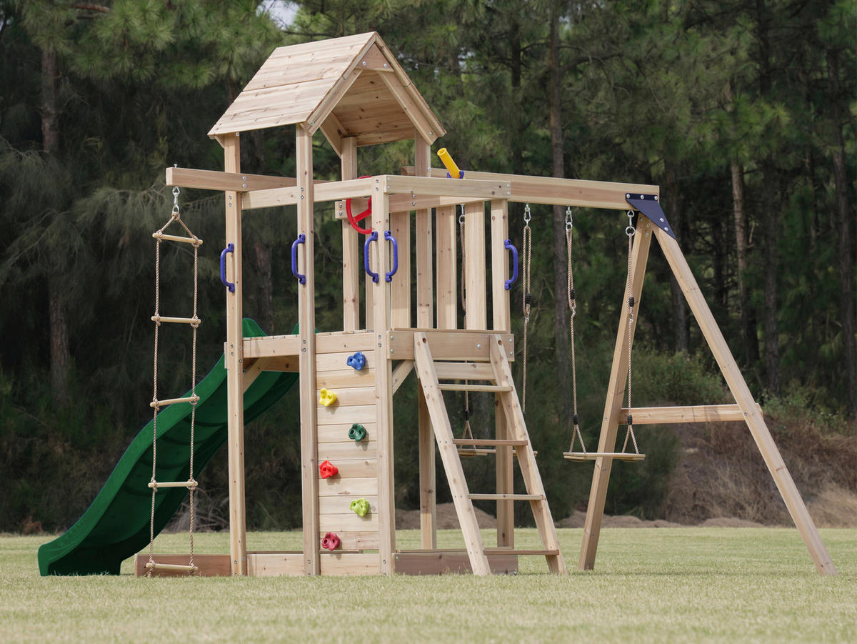 AXI Spielturm Moos grün B/H/L: ca. 342x267x375 cm Moos - braun/grün (375,00/342,00/267,00cm) - AXI