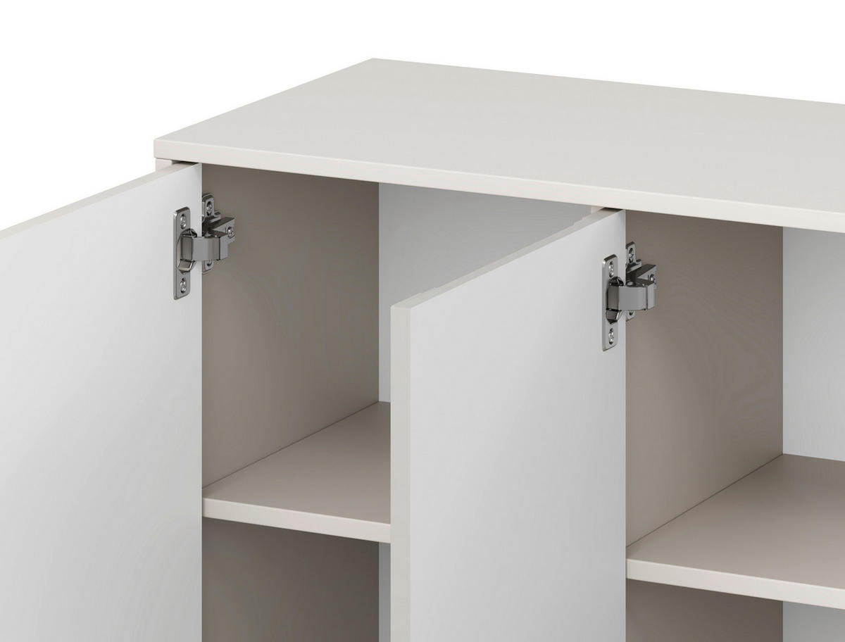 Kommode MAZOMA Eiche Kaschmirgrau Nachbildung gold Optik B/H/T: ca. 154x82x39 cm MAZOMA - gold/Eiche (154,00/82,00/39,00cm) - WIPMEB