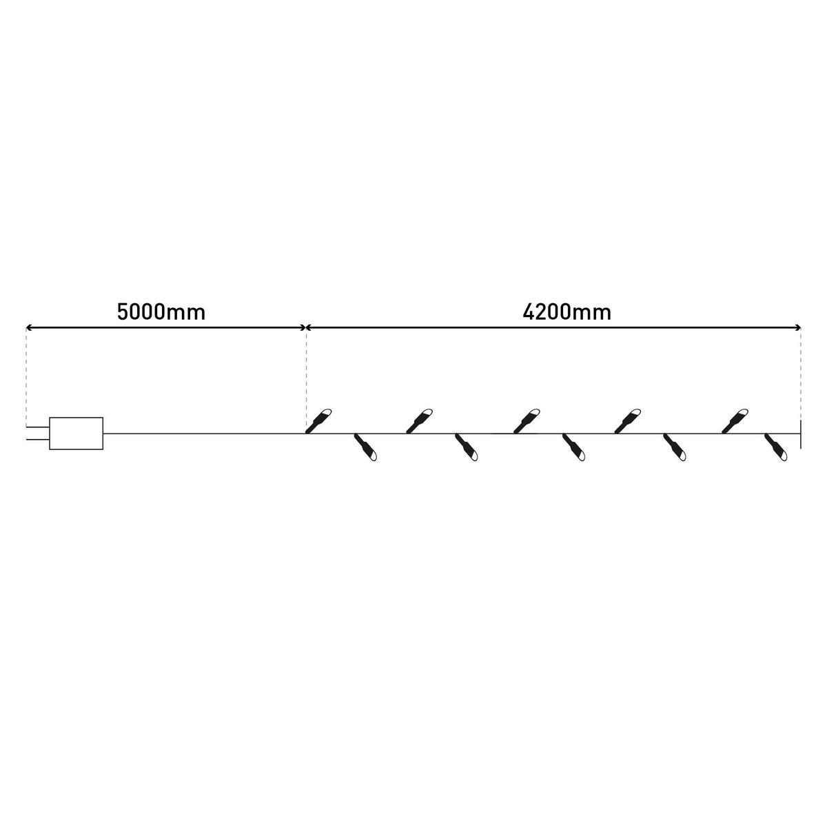 LED-Lichterkette 5268261 mehrfarbig Kunststoff L: ca. 420 cm LED Lichterkette RÖSSCHEN mit LED - mehrfarbig (420,00cm) - Näve Leuchten