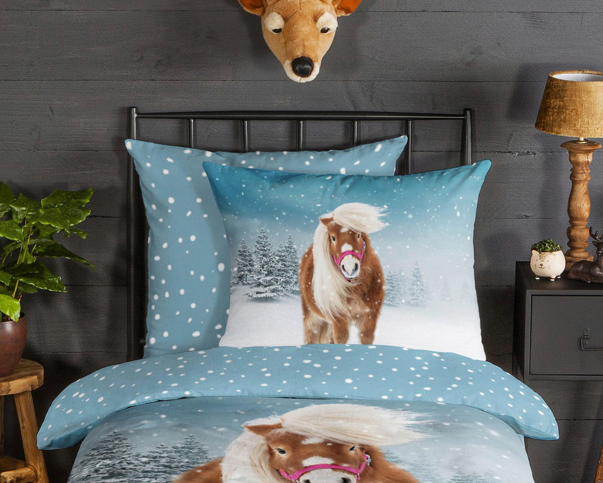 Baumwoll Bettwäsche Sweet Flanell Sweet - Multi (135,00/200,00cm) - Good Morning