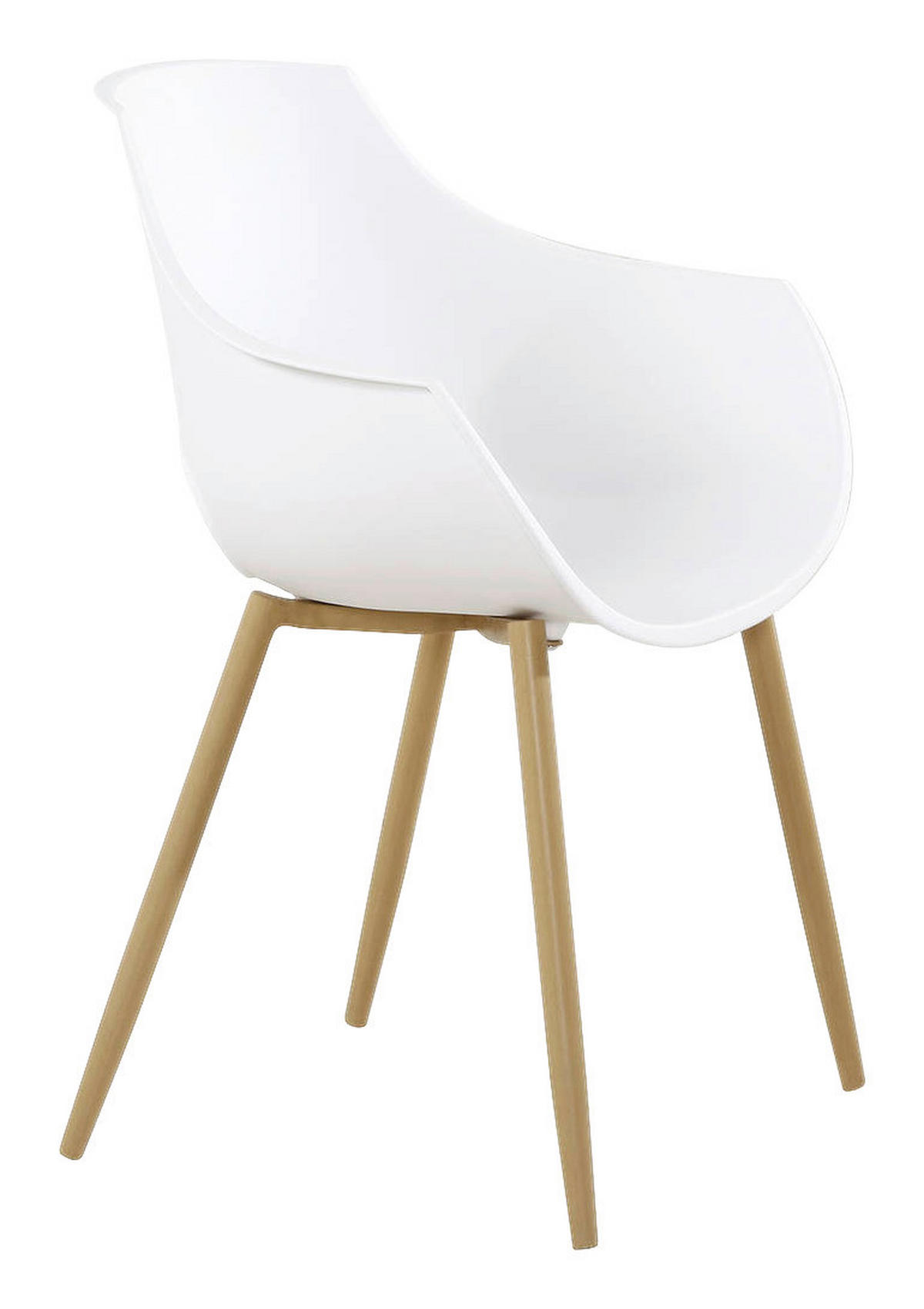 Stuhl Alice 100 2er weiß Kunststoff B/H/T: ca. 59x85x58 cm Alice 100 2er - Eiche/weiß (59,00/85,00/58,00cm) - 360 Living