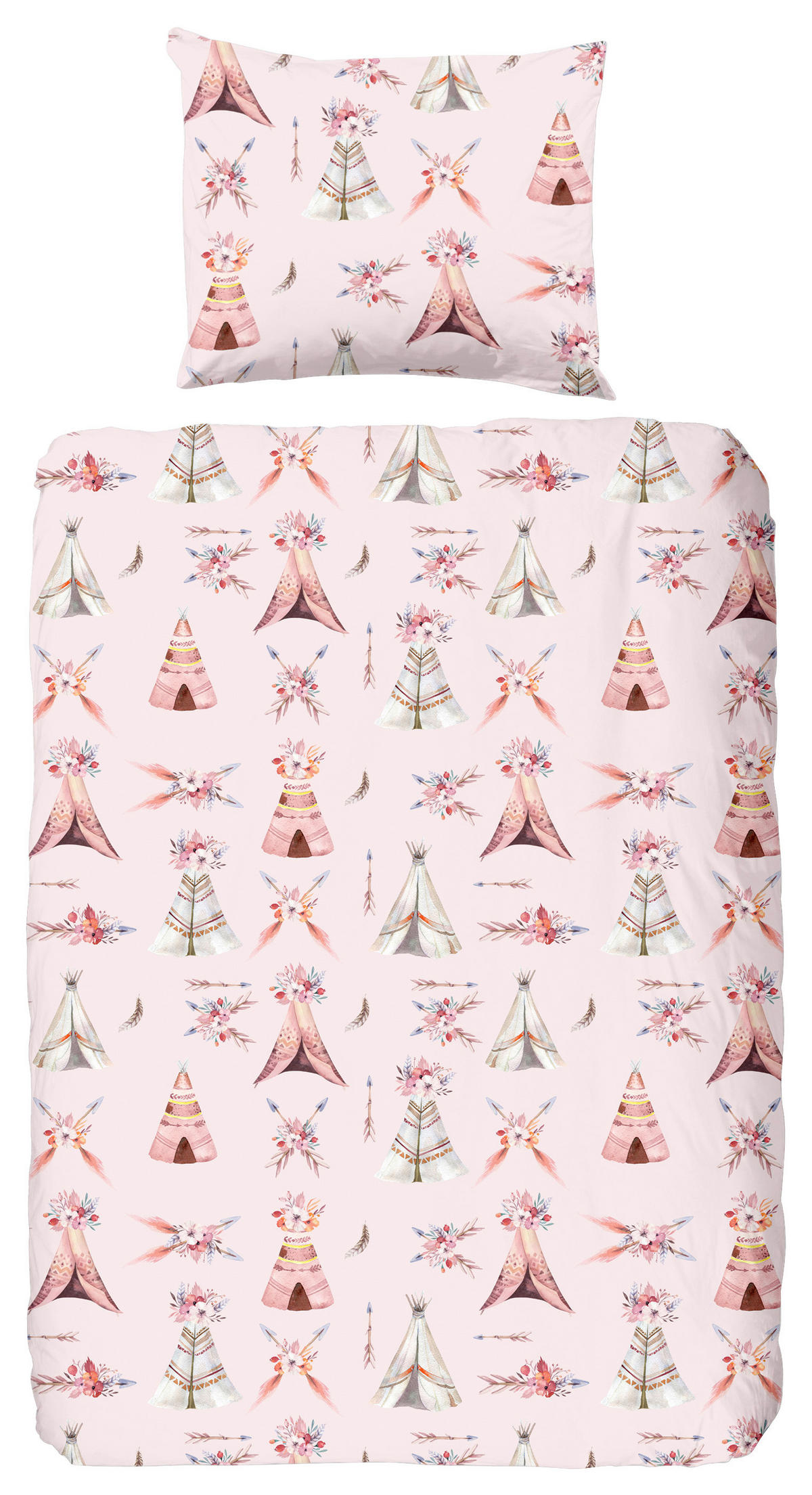 Baumwoll Bettwäsche Boho Renforce Boho - Multi (100,00/135,00cm) - Good Morning