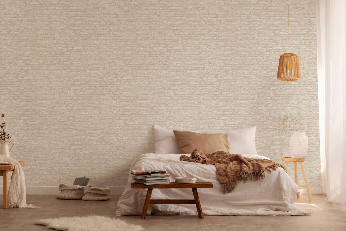A.S.Creation Vliestapete Attractive 2 Steine hellbraun B/L: ca. 53x1005 cm Attractive 2 - hellbraun (53,00/1005,00cm) - A.S.Creation