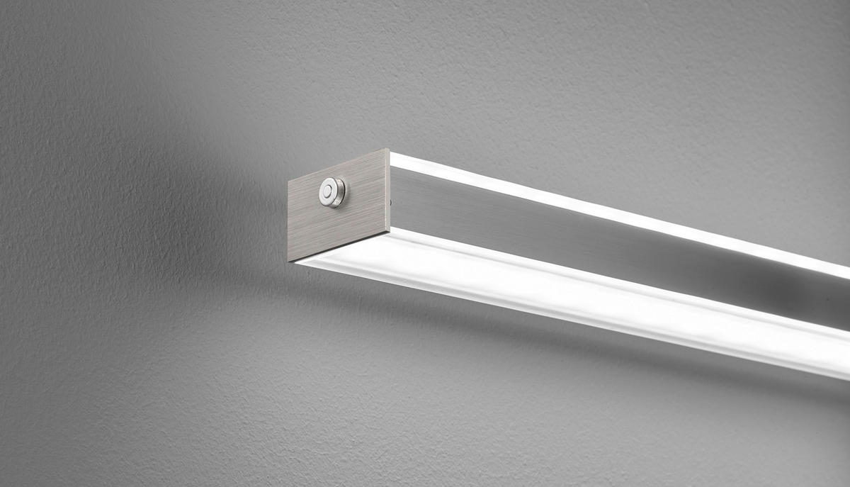 Fischer & Honsel LED-Pendelleuchte 60059 nickel matt Metall Acryl B/H/T: ca. 115x150x7 cm 2.0 Brennstellen Vitan TW - nickel matt (115,00/150,00/7,00cm) - Fischer & Honsel