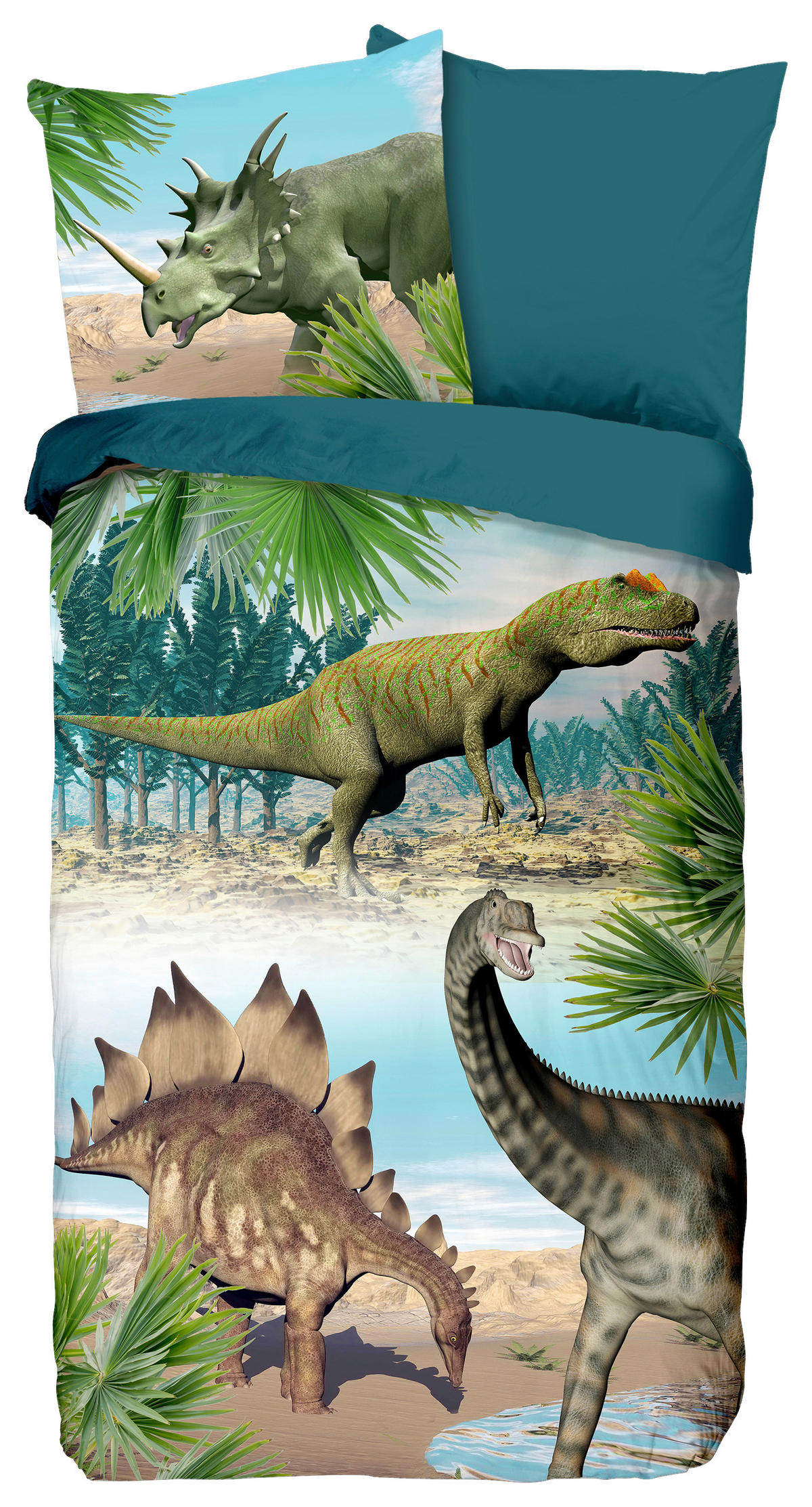 Baumwoll Bettwäsche Dino Renforce Dino - Multi (135,00/200,00cm) - Good Morning