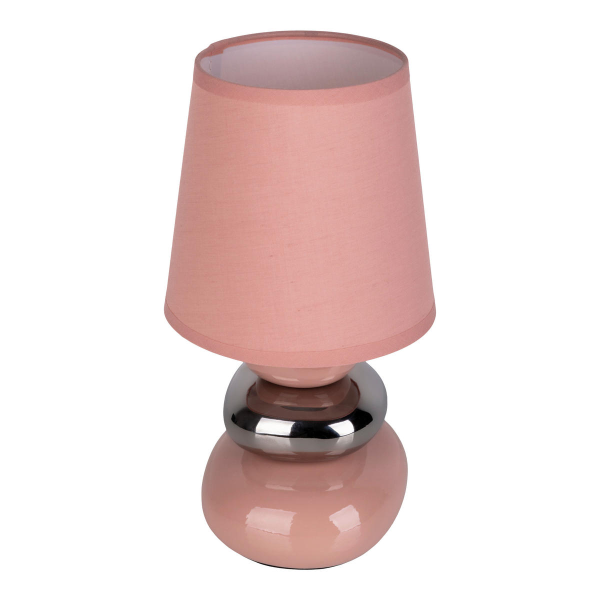 Näve Leuchten Tischleuchte 3045332 lachs rosé Keramik B/H/T: ca. 16x31x16 cm E14 1 Brennstellen Stoney - rosé/lachs (16,00/31,00/16,00cm) - Näve Leuchten