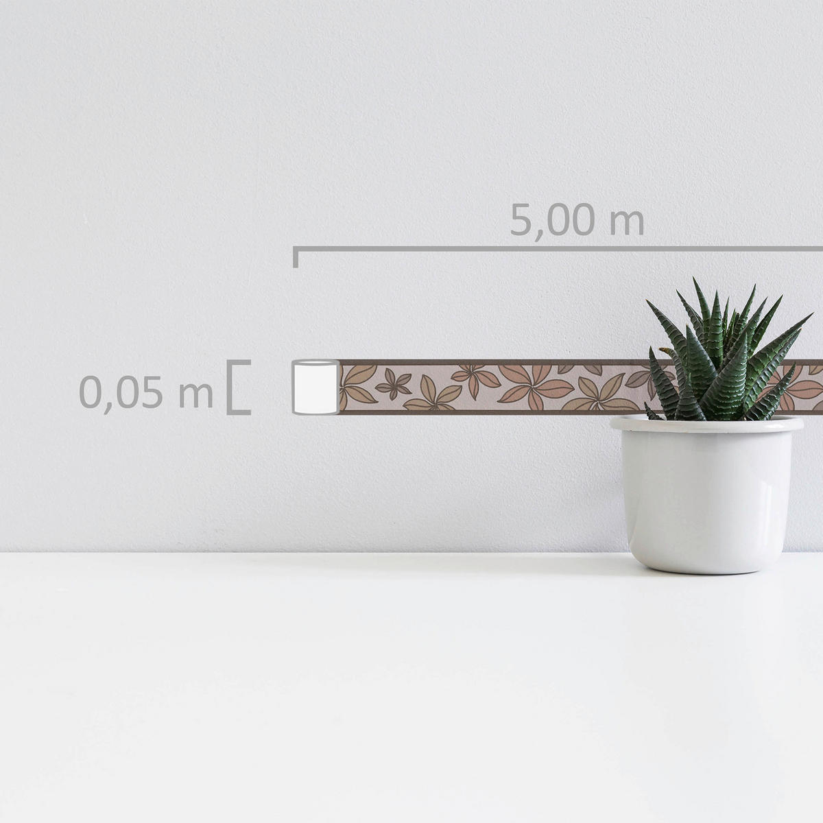 A.S.Creation Bordüre grau braun B/H/D: ca. 5x500x10,5 cm Bordüre_selbstklebend - braun/grau (10,50/500,00cm) - A.S.Creation