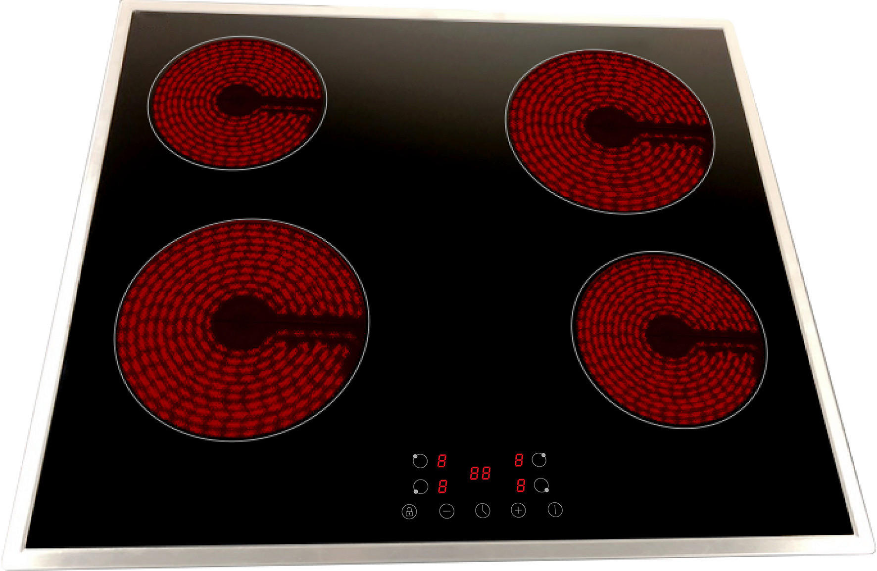 PKM-Möbel Glaskeramikkochfeld EB-C4G B/H/T: ca. 59x5x52 cm EB-C4G - (59,00/5,00/52,00cm) - PKM-Möbel