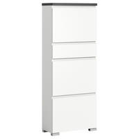 Schuhschrank Shoelove weiß grau B/H/T: ca. 60x151x27 cm Shoelove - weiß/grau (60,00/151,00/27,00cm) - xonox.home