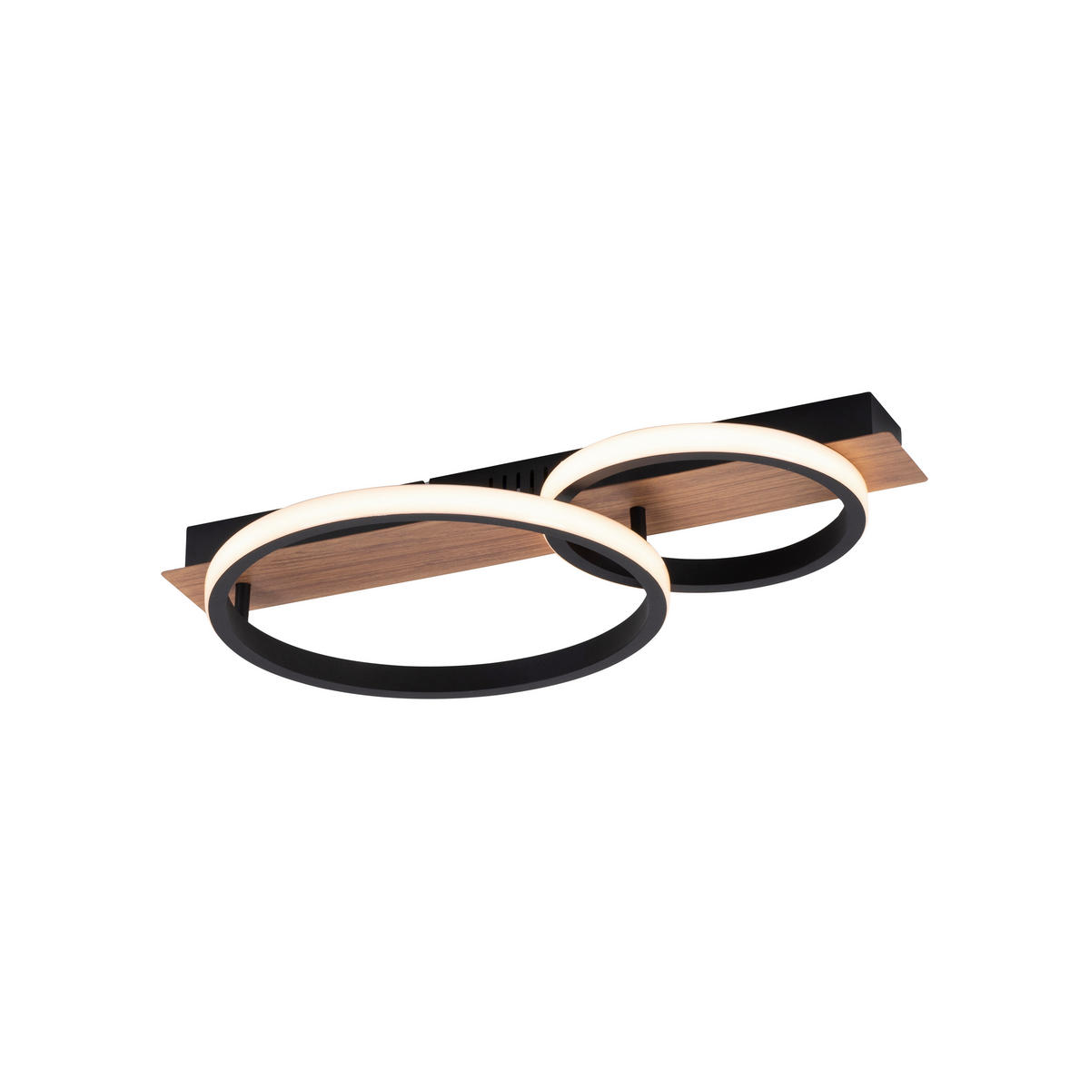 Just Light LED-Deckenleuchte TROOPER 15615-78 schwarz weiß natur Kunststoff Metall B/H/T: ca. 30x8x53 cm 1 Brennstellen TROOPER - weiß/natur (30,00/8,00/53,00cm) - Just Light