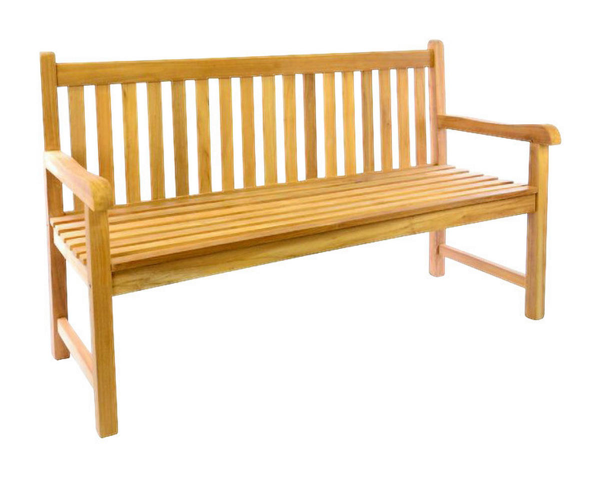 VCM Gartenbank braun Teakholz B/H/T: ca. 150x90x60 cm Gartenbank_3-Sitzer - braun (150,00/90,00/60,00cm) - VCM