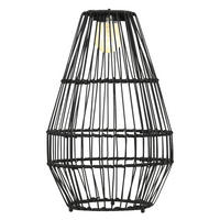 Solarleuchte 867-125V00BK schwarz Edelstahl Polypropylen Polyrattan B/H/L: ca. 34x34x56 cm Solarlampe - schwarz (56,00/34,00/34,00cm) - Outsunny